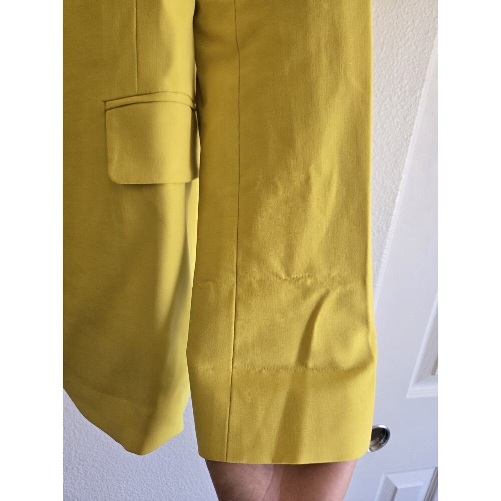 Monse Womens Oversized Wool Blazer Coat Jacket Lemon Yellow Sz 8 Business Event - Picture 12 of 13